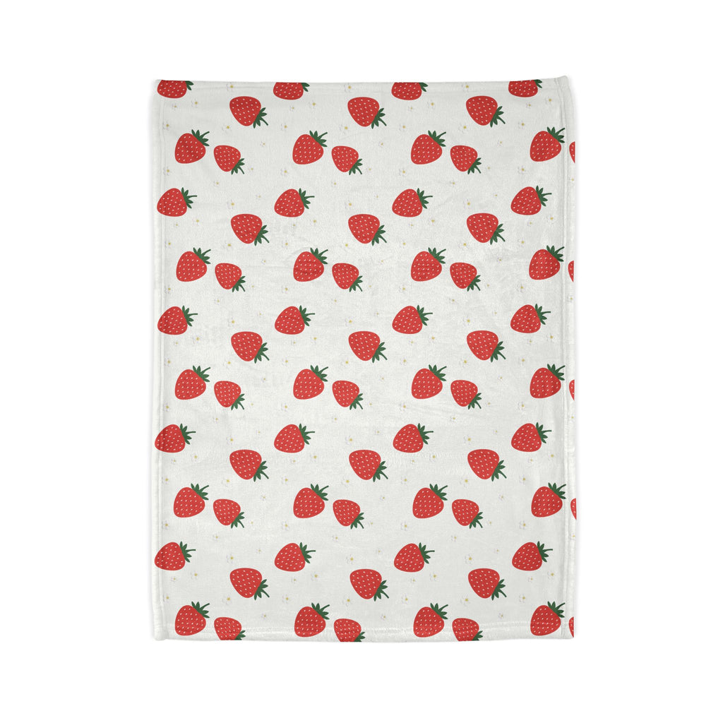 Strawberry Doodle - Soft Minky Blanket