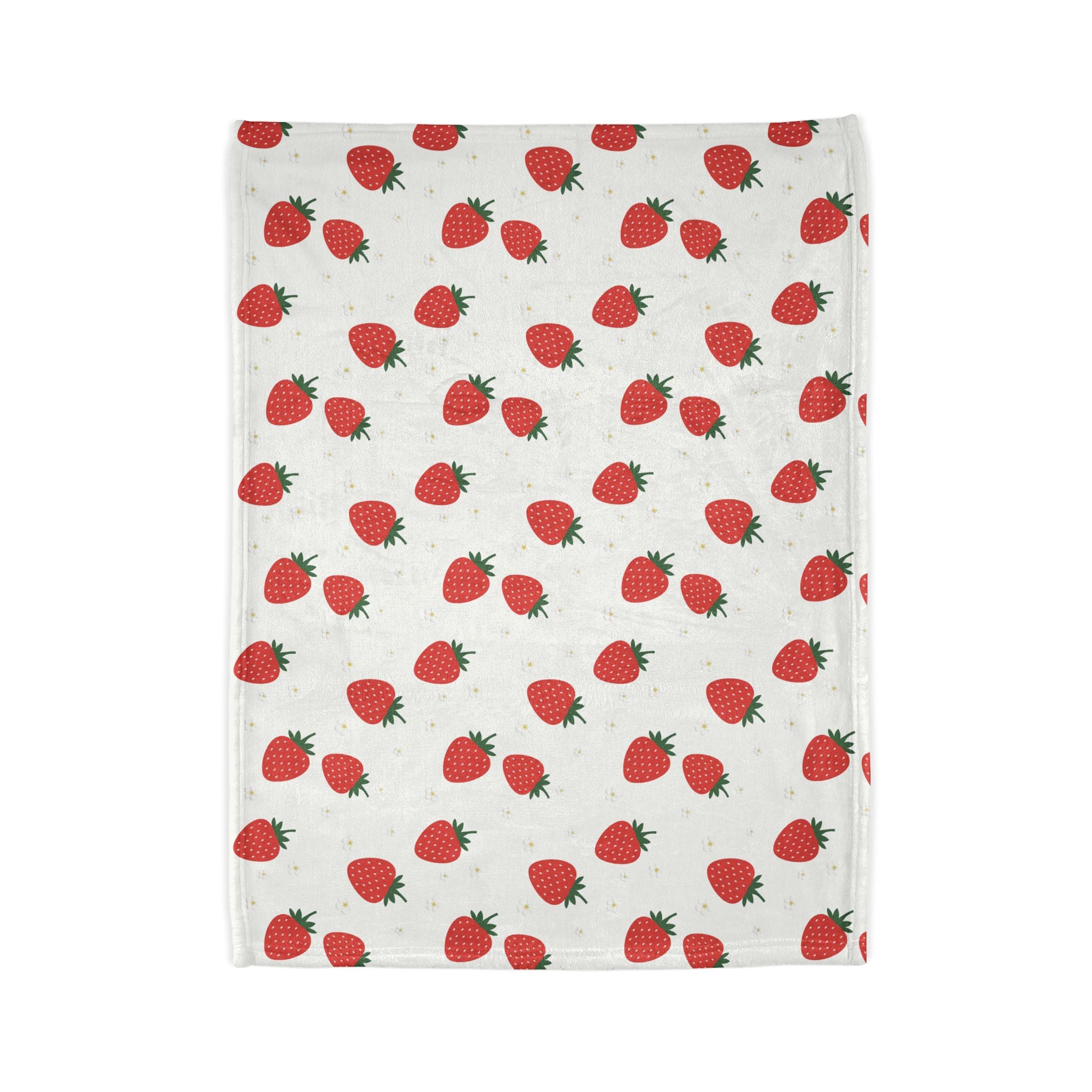 Strawberry Doodle - Soft Minky Blanket