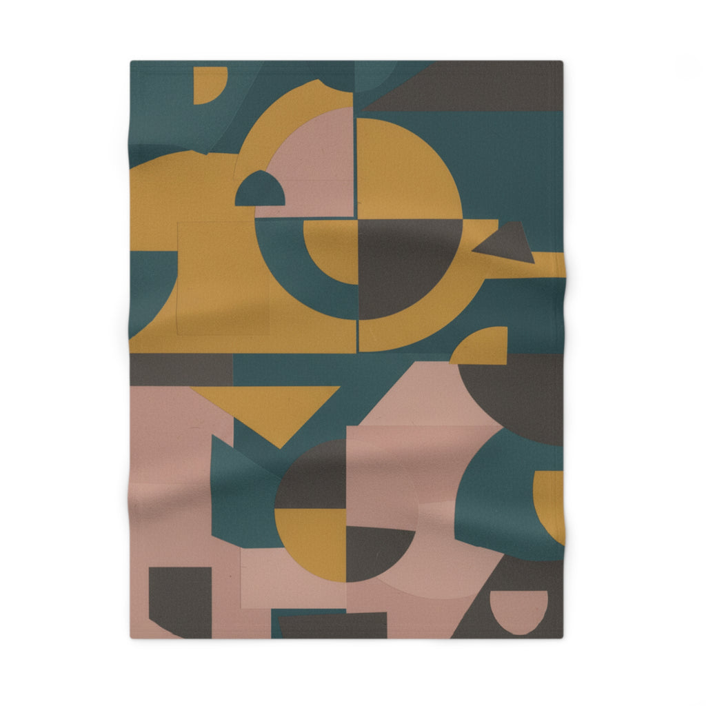 Muted Geometric - Fleece Baby Blanket