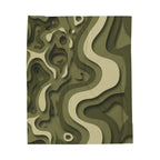 Abstract Paper Cut - Velveteen Plush Blanket