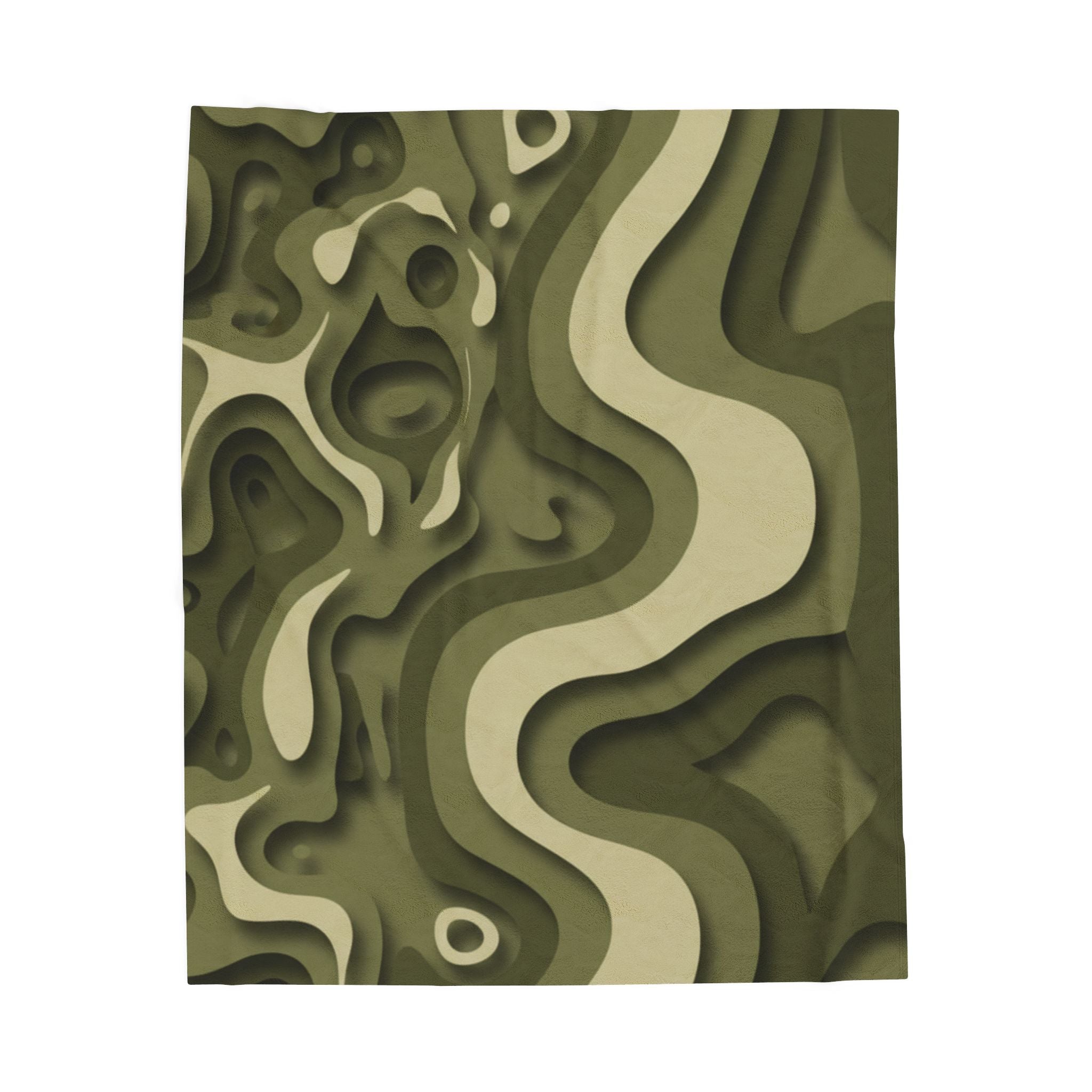 Abstract Paper Cut - Velveteen Plush Blanket