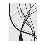 Curved Waves - Arctic Fleece Blanket