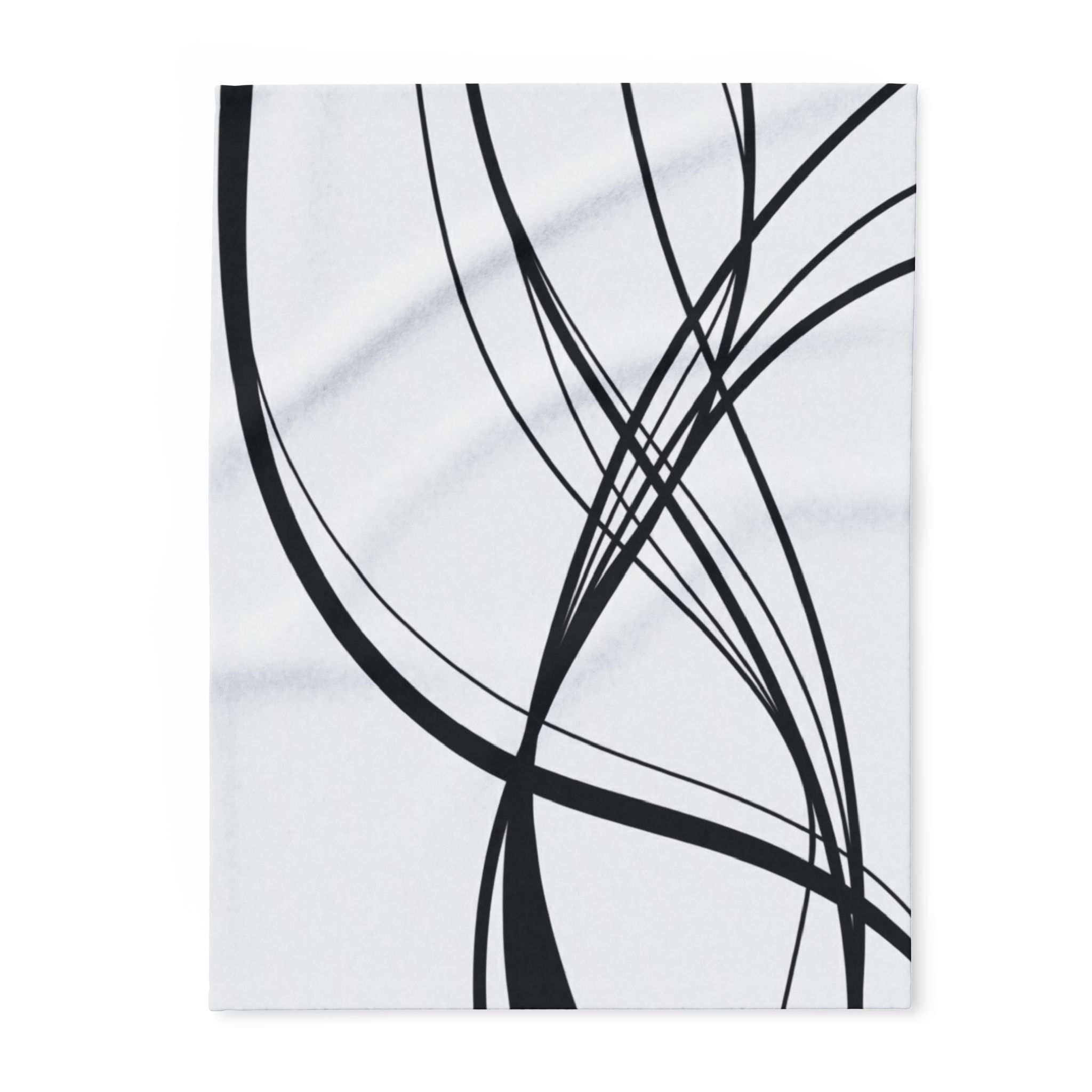 Curved Waves - Arctic Fleece Blanket
