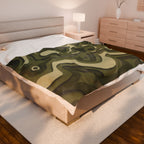 Abstract Paper Cut - Velveteen Plush Blanket