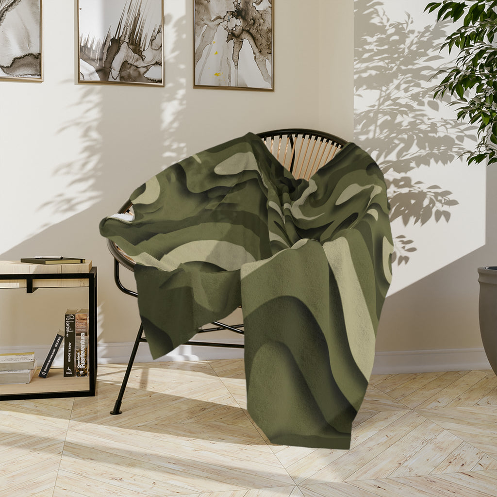 Abstract Paper Cut - Velveteen Microfiber Blanket