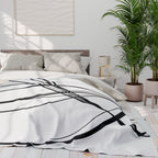 Curved Waves - Arctic Fleece Blanket