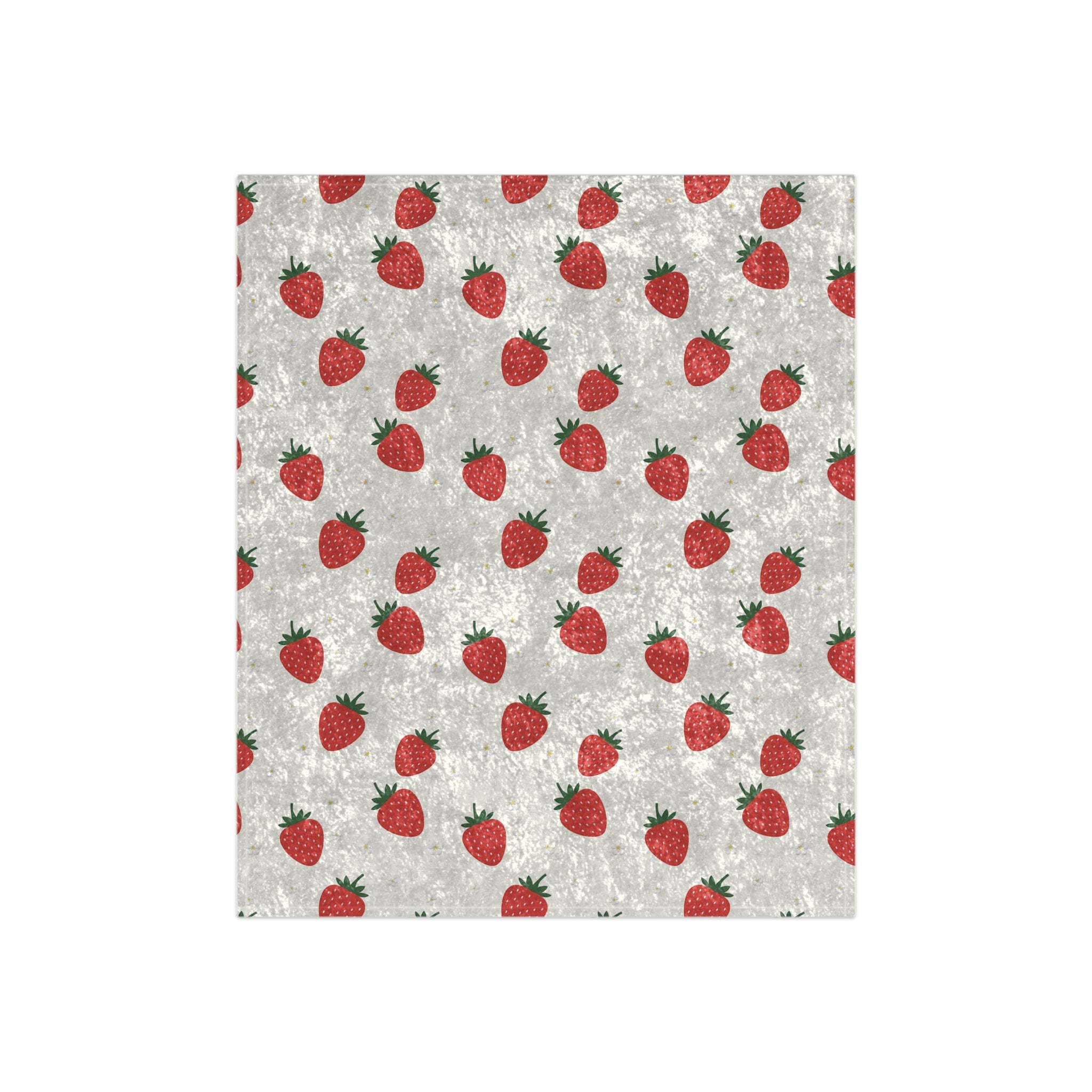 Strawberry Doodle - Crushed Velvet Blanket