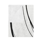 Curved Waves - Velveteen Microfiber Blanket
