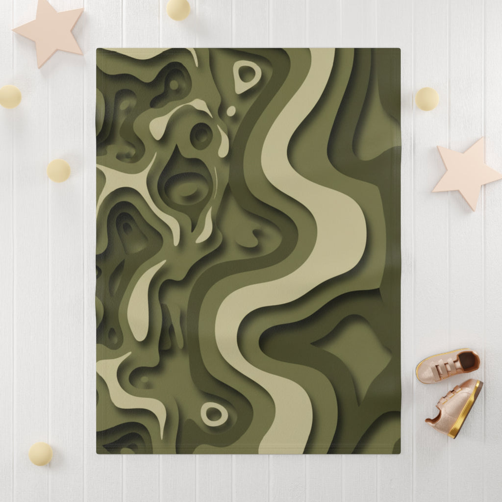 Abstract Paper Cut - Fleece Baby Blanket