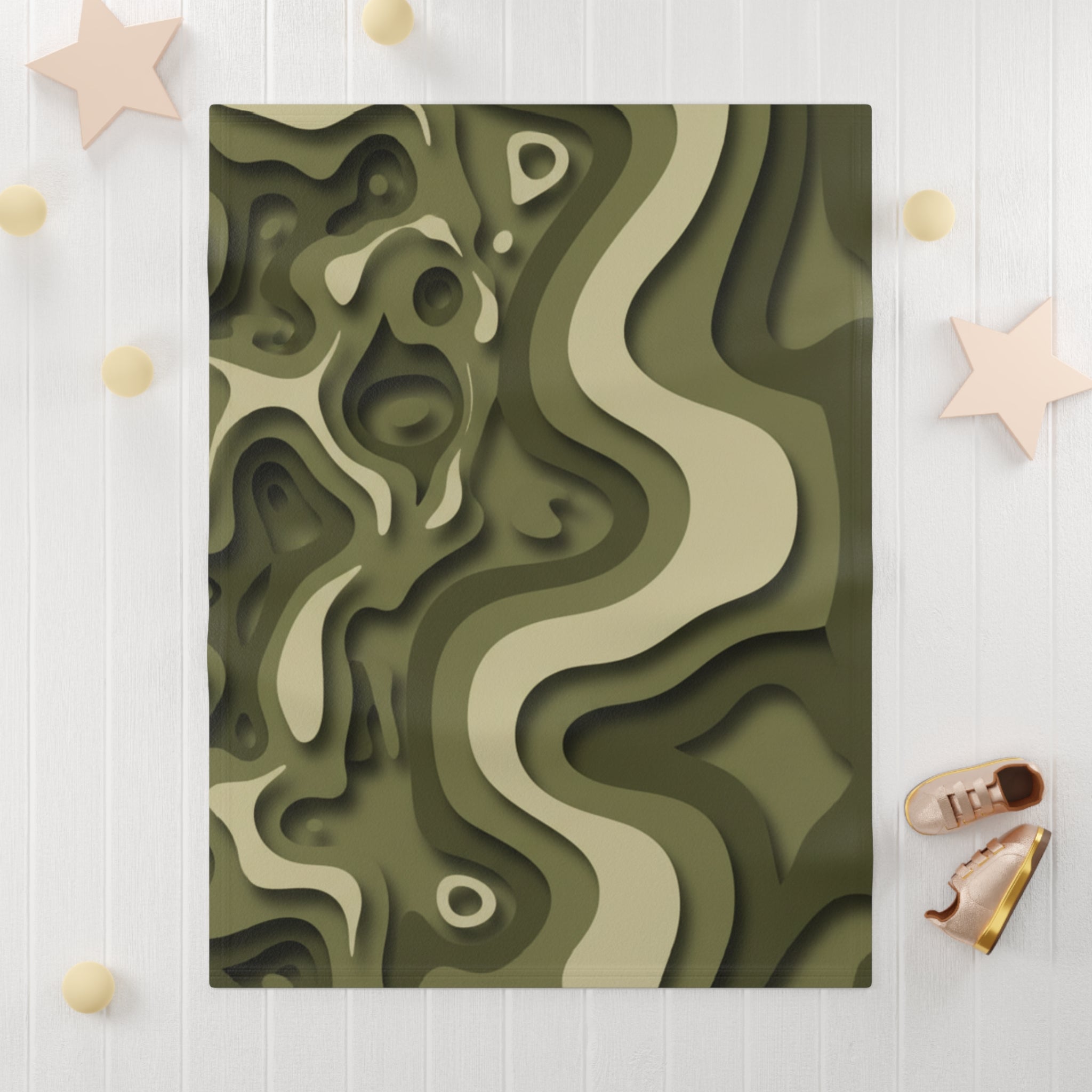Abstract Paper Cut - Fleece Baby Blanket