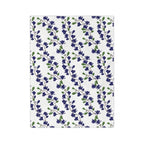 Indigo Magnolia - Velveteen Microfiber Blanket