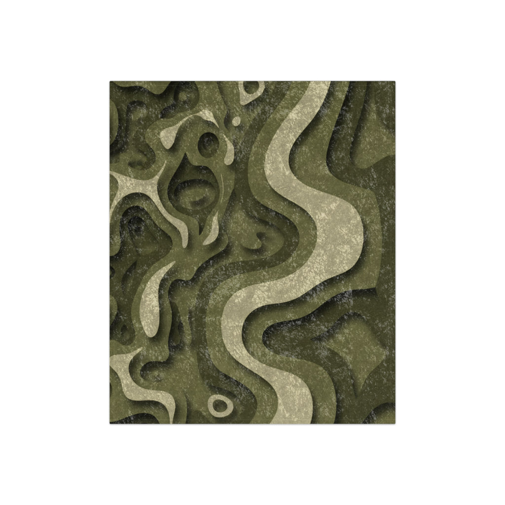 Abstract Paper Cut - Crushed Velvet Blanket