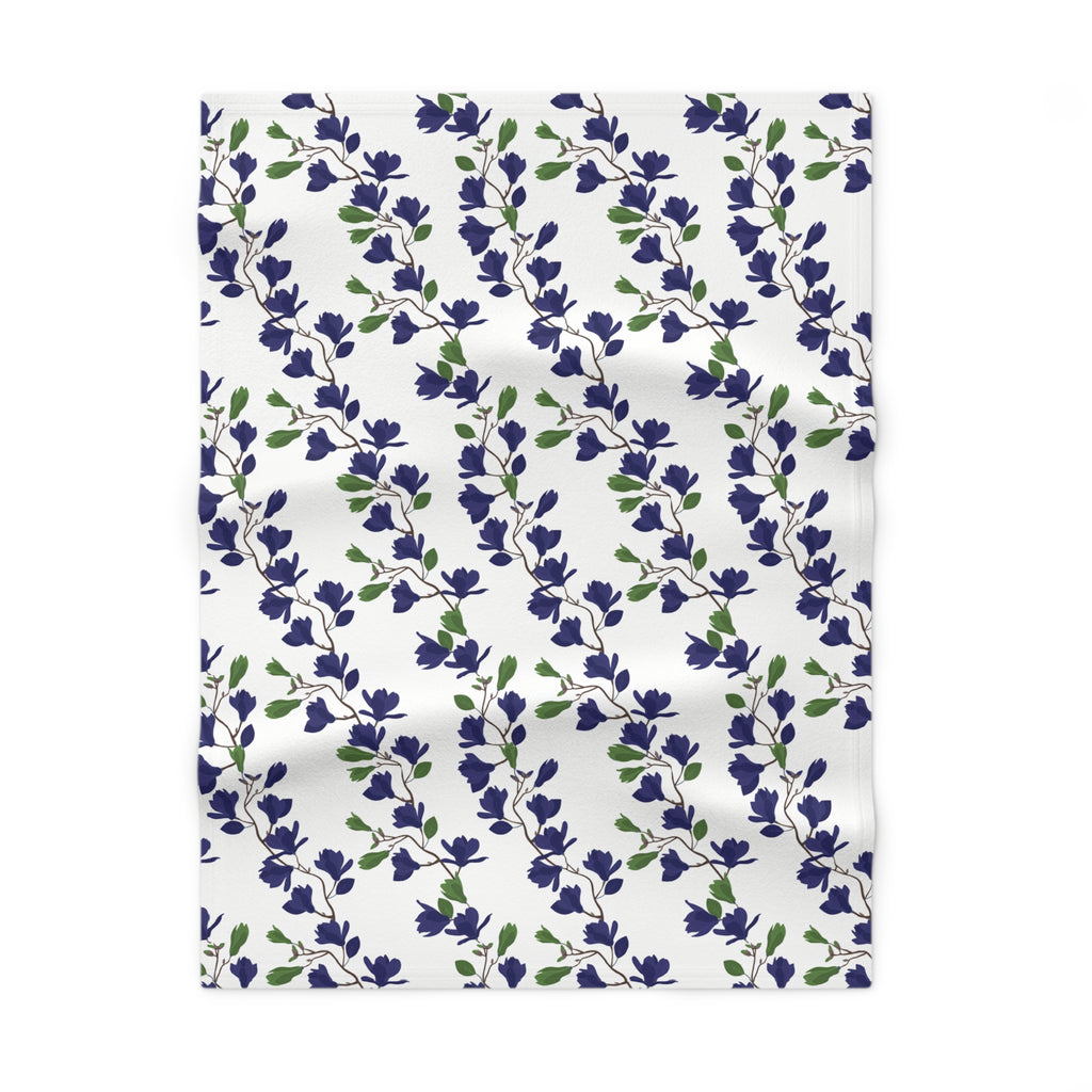 Indigo Magnolia - Soft Baby Blanket