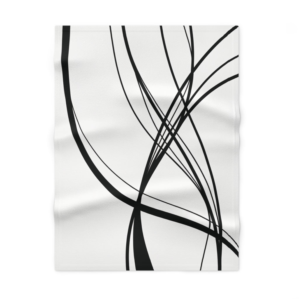 Curved Waves - Fleece Baby Blanket