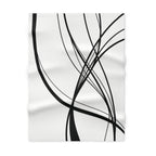 Curved Waves - Fleece Baby Blanket