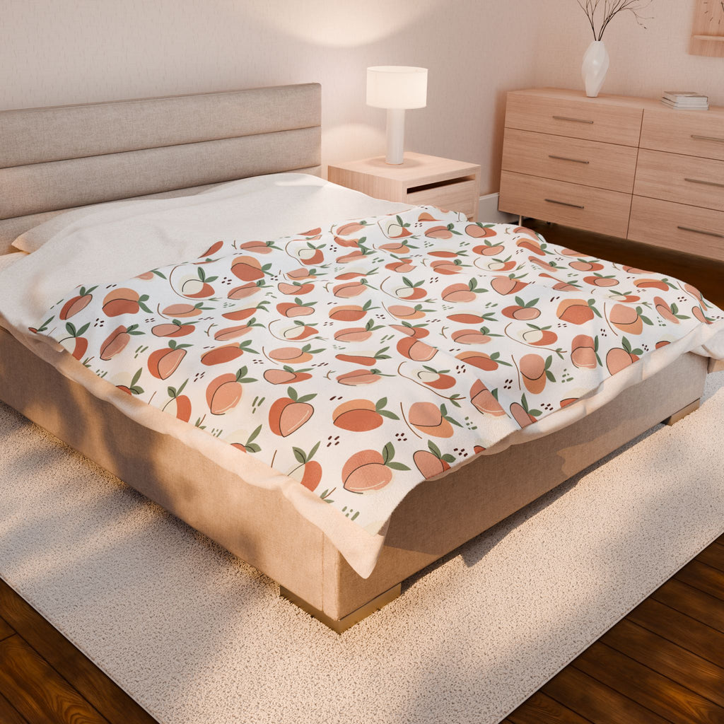 Peach Seamless - Velveteen Plush Blanket