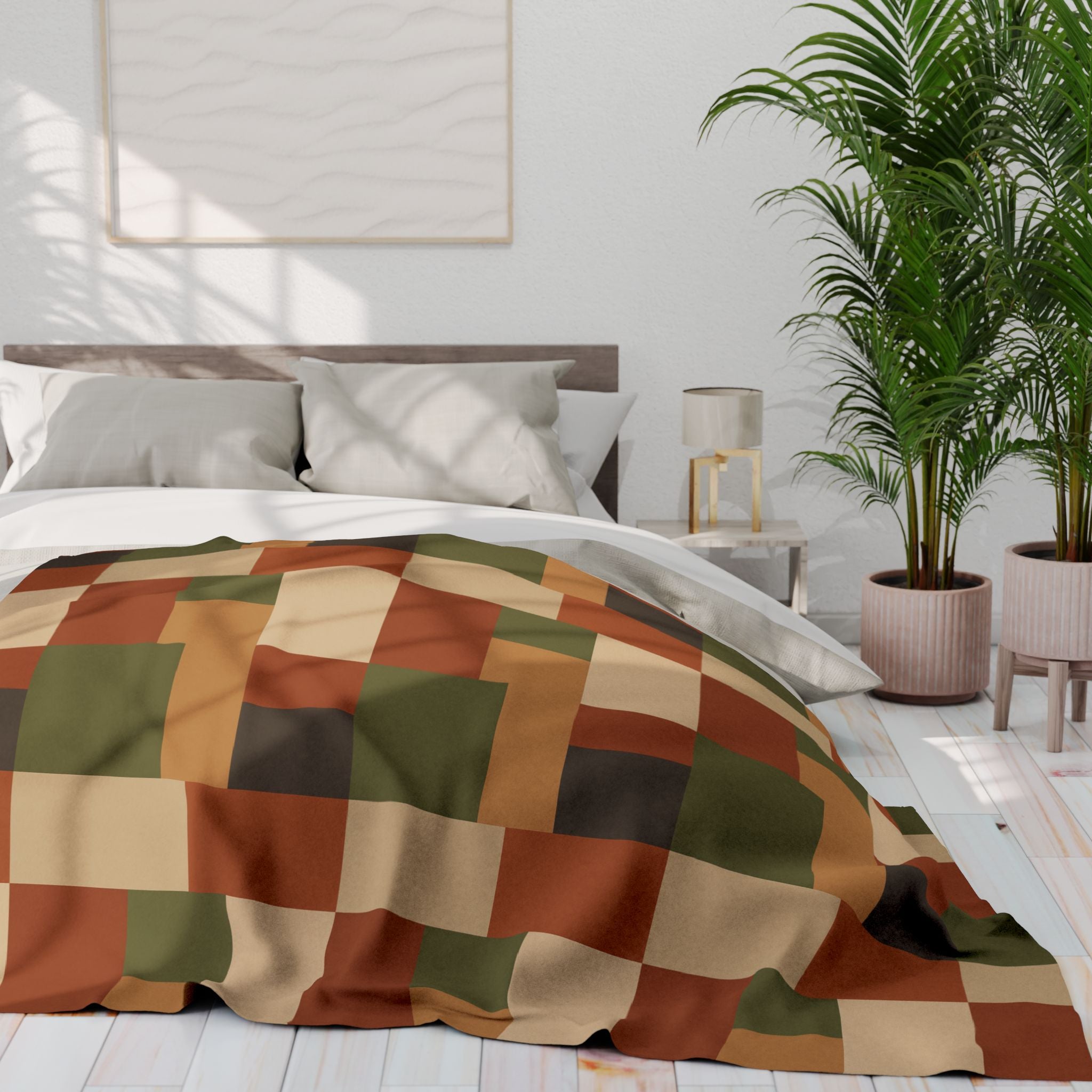 Patchwork Design - Arctic Fleece Blanket