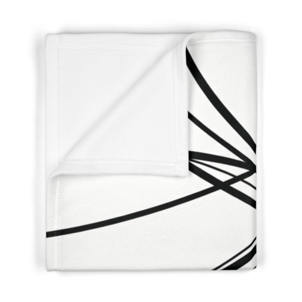 Curved Waves - Fleece Baby Blanket