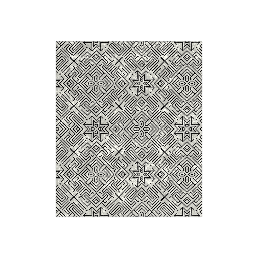 Black and White - Crushed Velvet Blanket