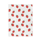 Strawberry Doodle - Velveteen Microfiber Blanket