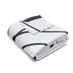 Curved Waves - Arctic Fleece Blanket