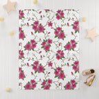 Azalea Floral - Fleece Baby Blanket