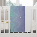 Aqua Dreamscape - Fleece Baby Blanket