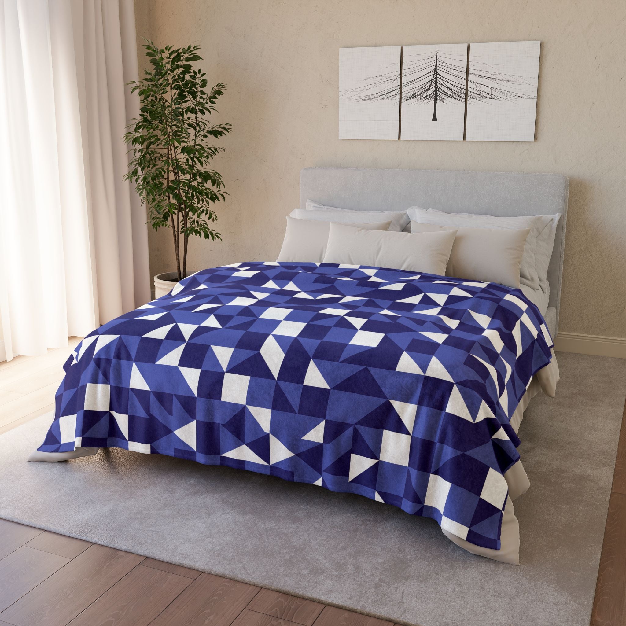 Geometric Abstraction - Soft Minky Blanket