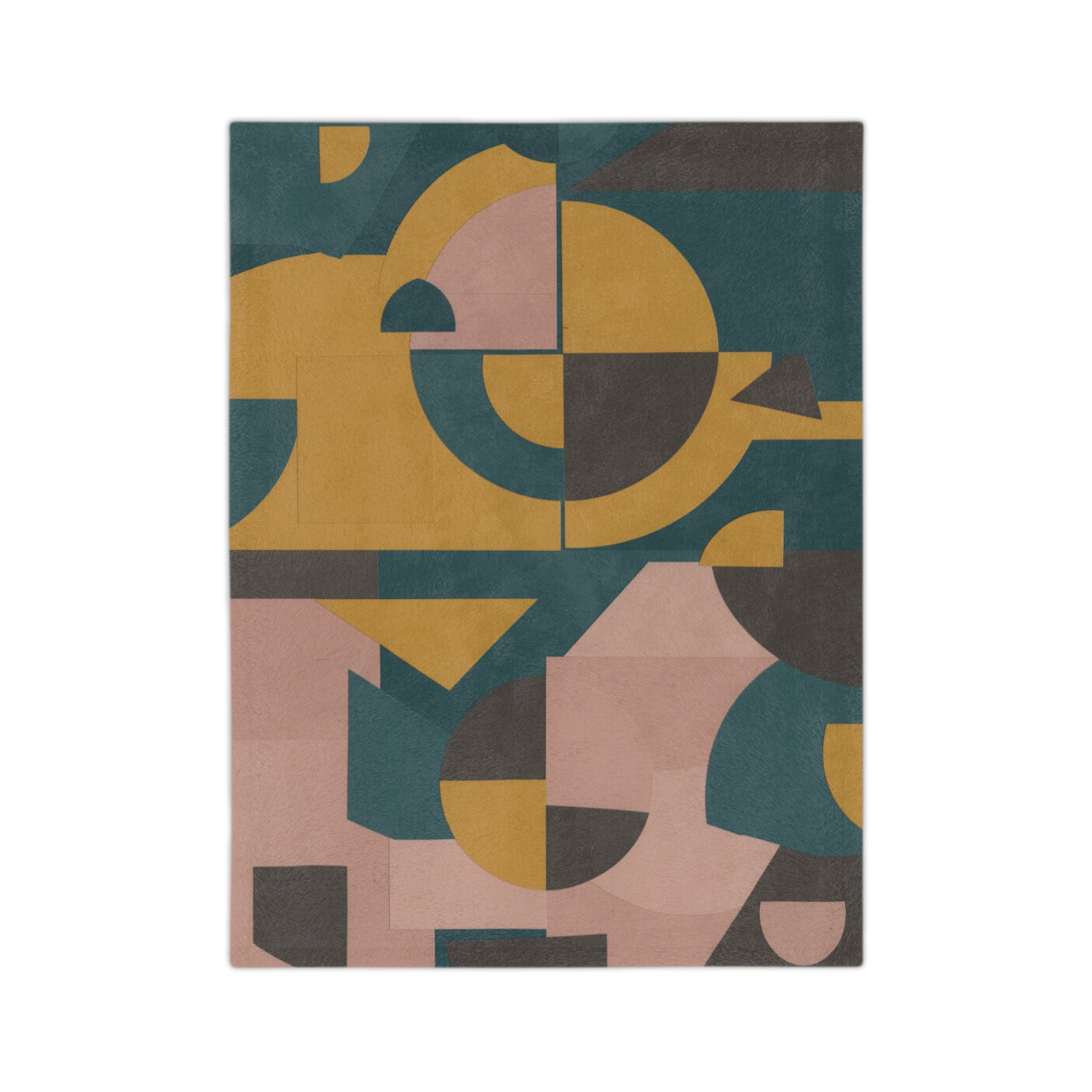 Muted Geometric - Velveteen Microfiber Blanket