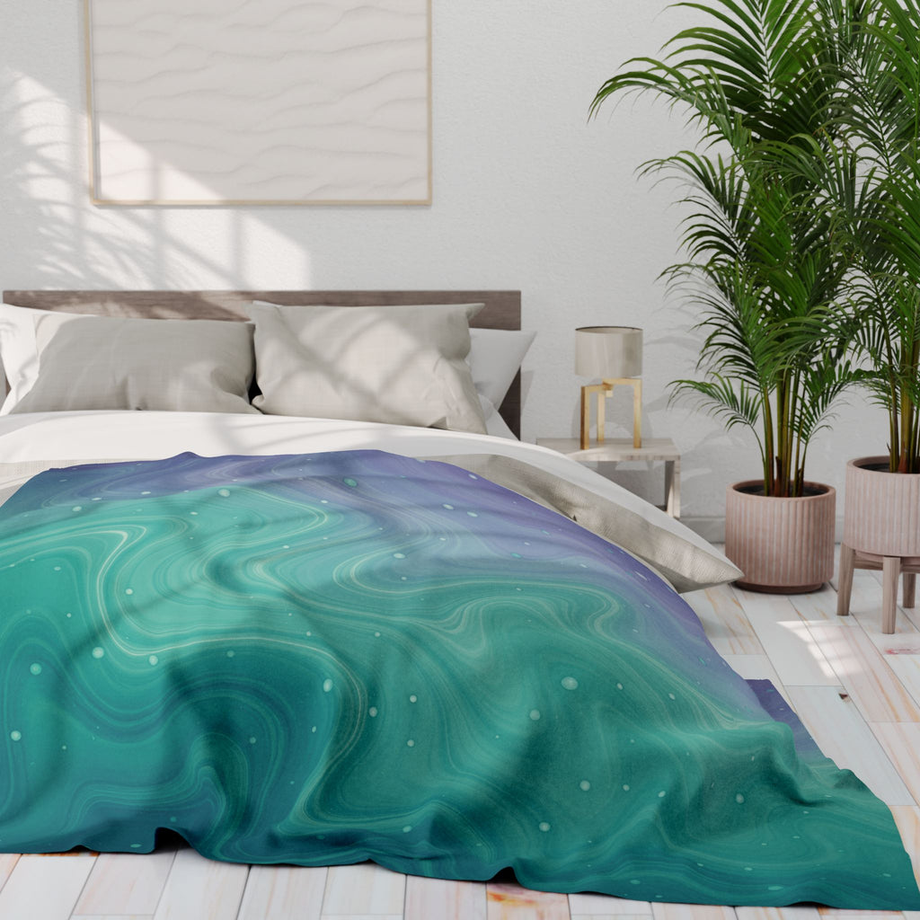 Aqua Dreamscape - Arctic Fleece Blanket