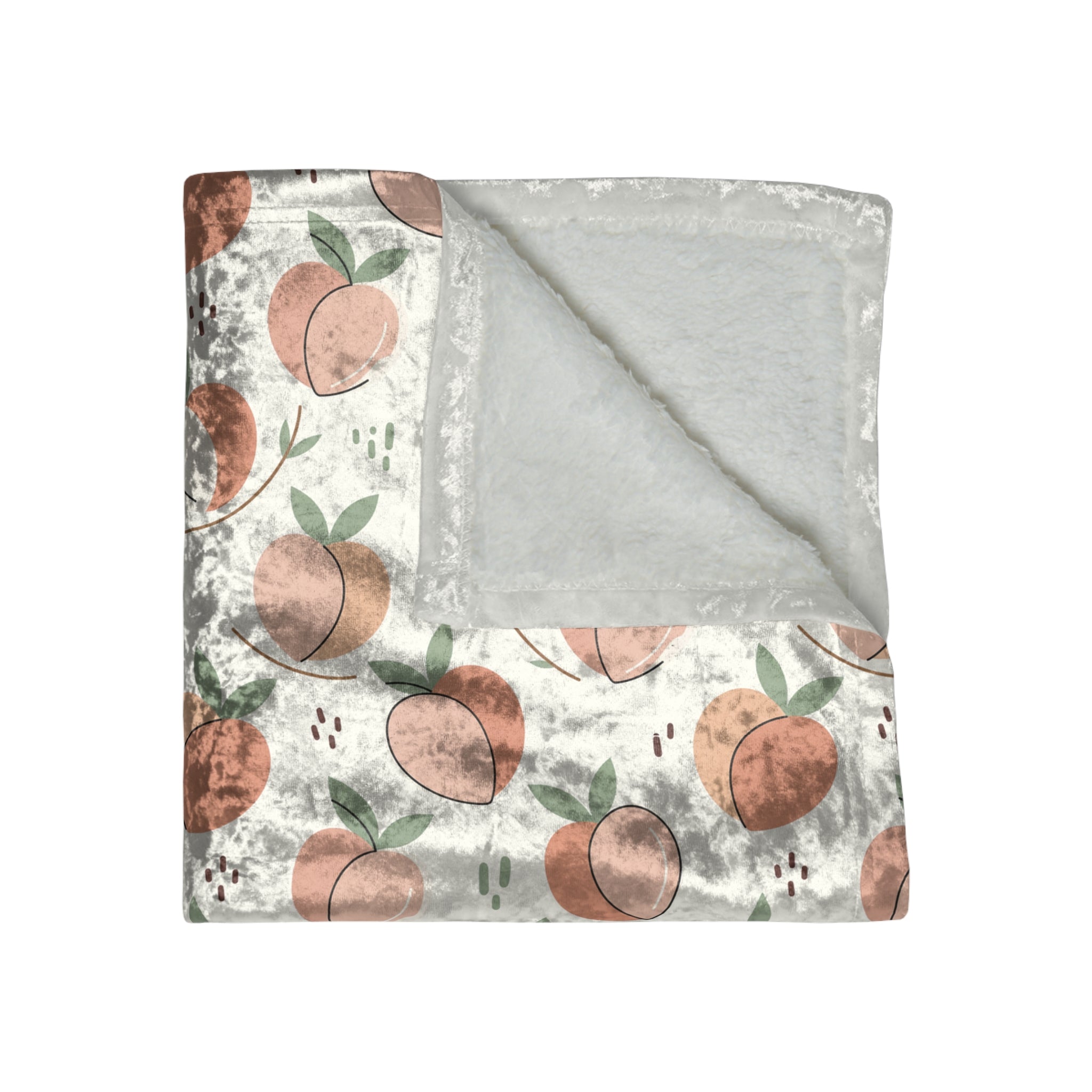 Peach Seamless - Crushed Velvet Blanket