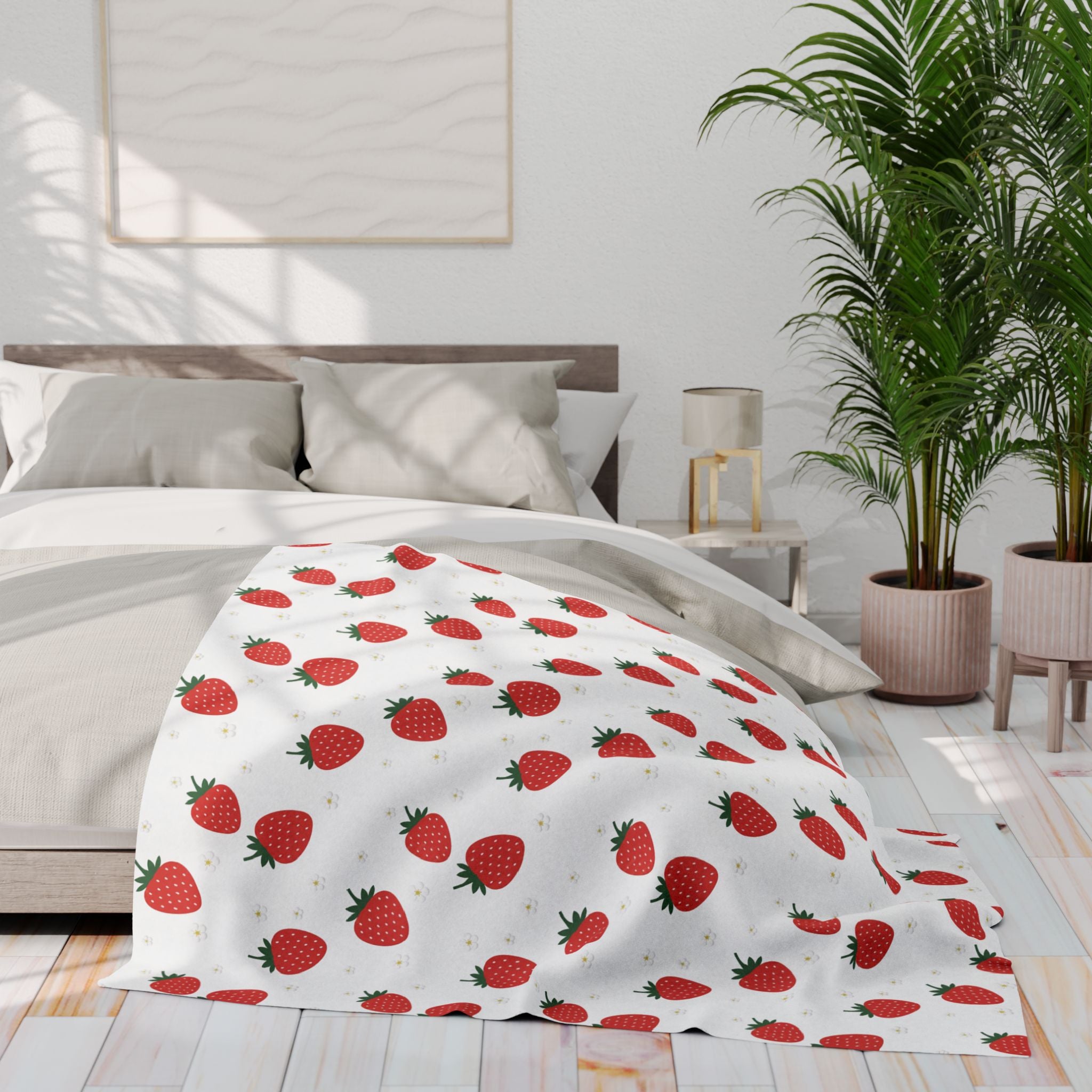 Strawberry Doodle - Arctic Fleece Blanket