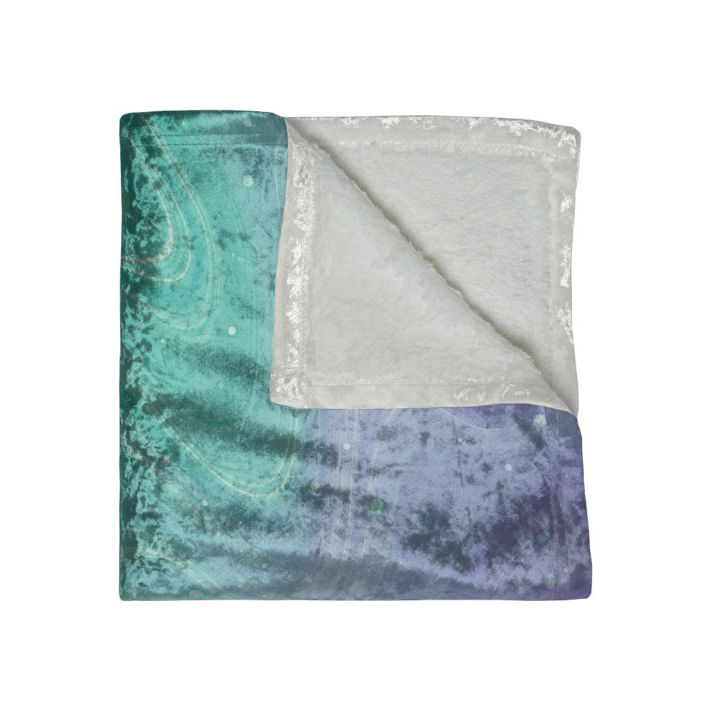 Aqua Dreamscape - Crushed Velvet Blanket