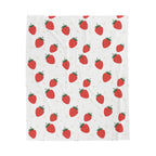 Strawberry Doodle - Velveteen Plush Blanket