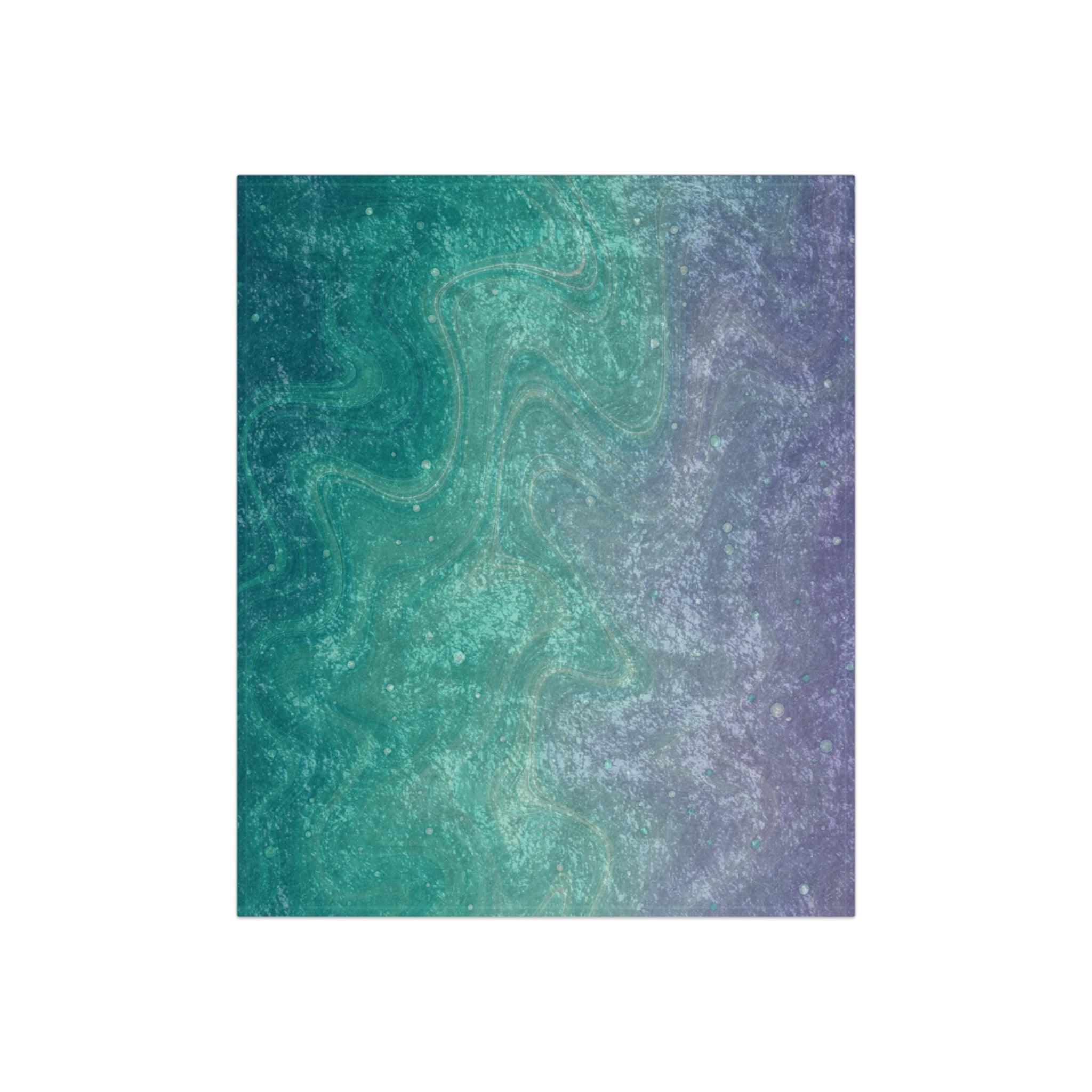 Aqua Dreamscape - Crushed Velvet Blanket