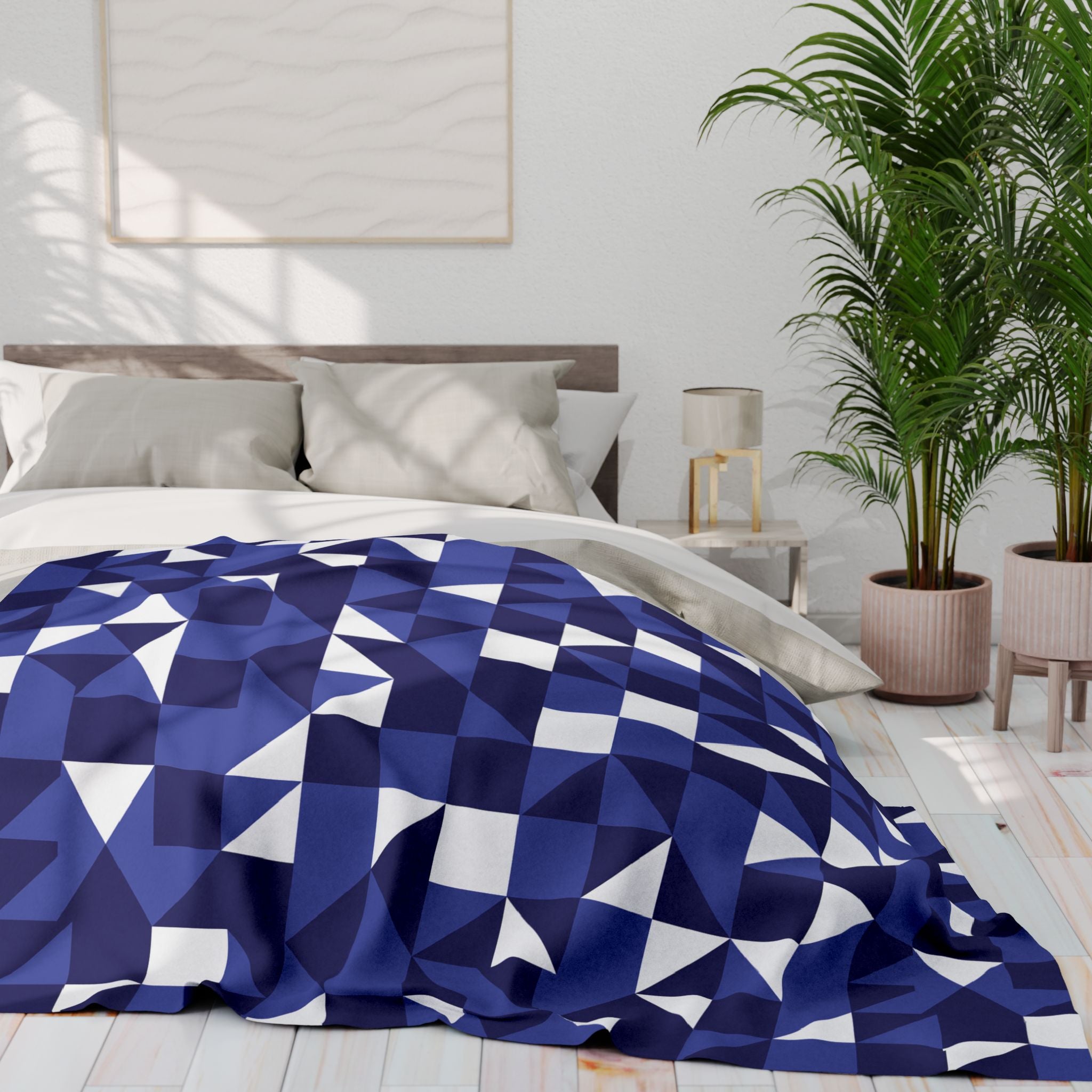 Geometric Abstraction - Arctic Fleece Blanket