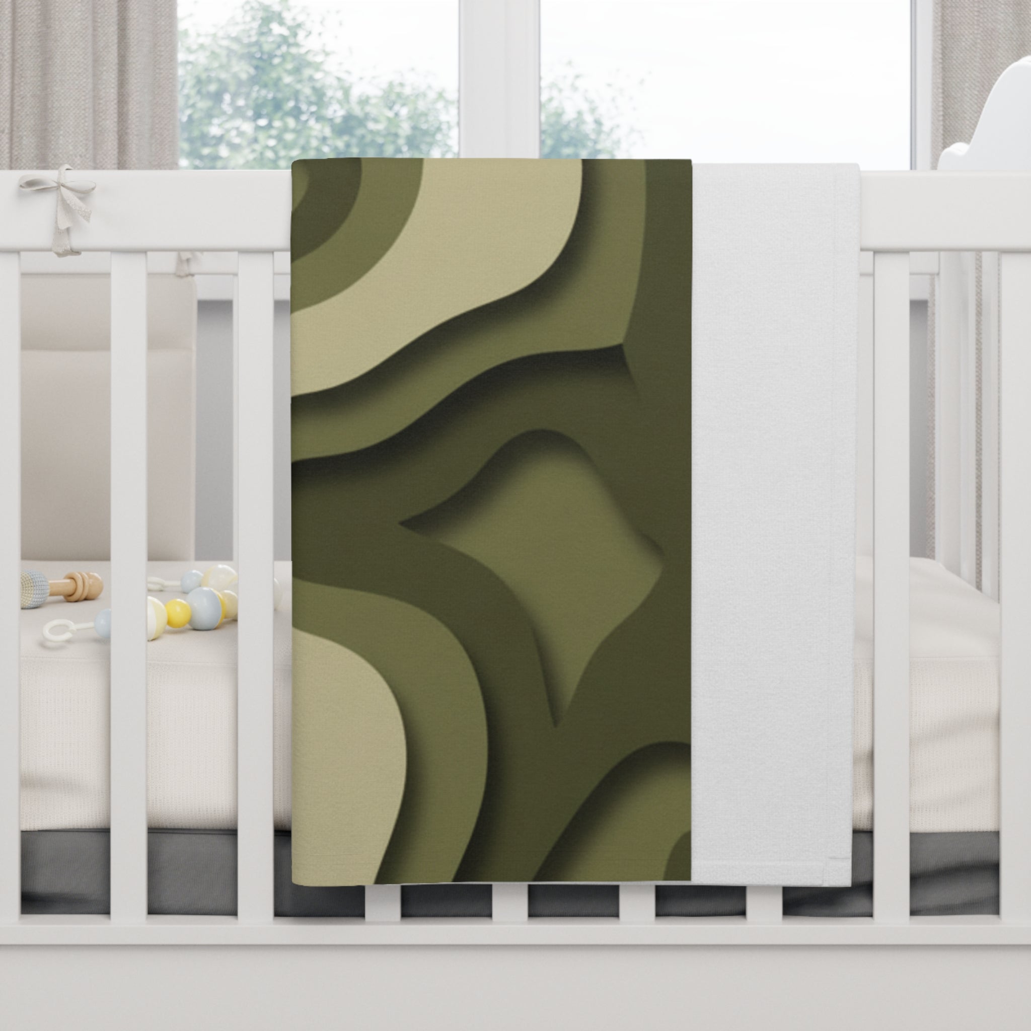 Abstract Paper Cut - Fleece Baby Blanket