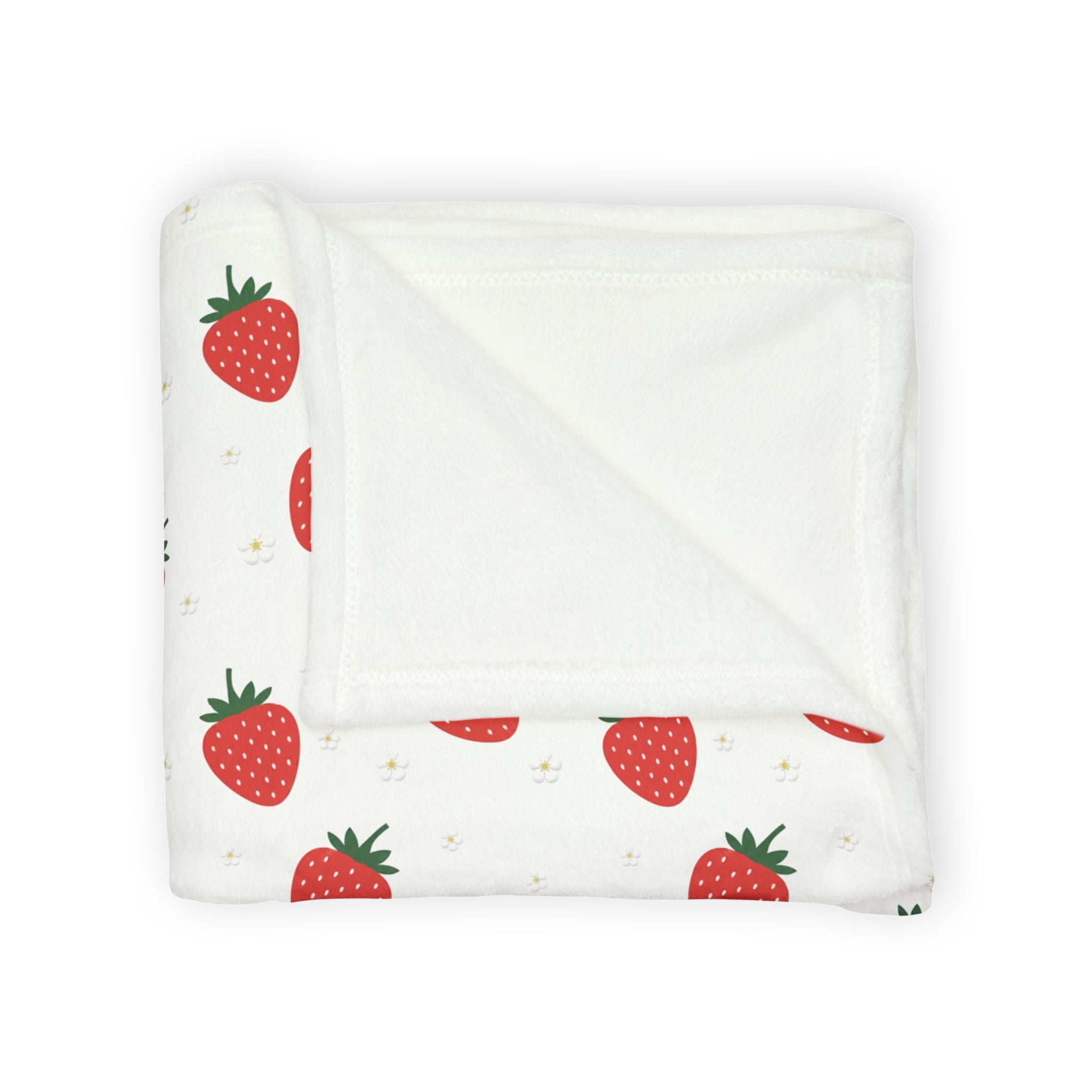 Strawberry Doodle - Soft Minky Blanket