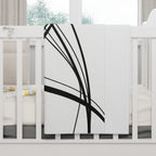 Curved Waves - Fleece Baby Blanket