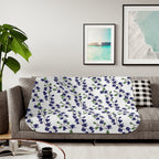 Indigo Magnolia - Sherpa Fleece Blanket