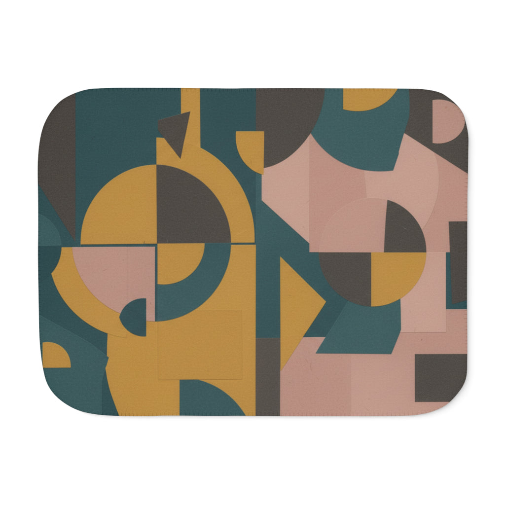 Muted Geometric - Sherpa Fleece Blanket