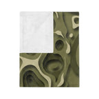 Abstract Paper Cut - Velveteen Microfiber Blanket