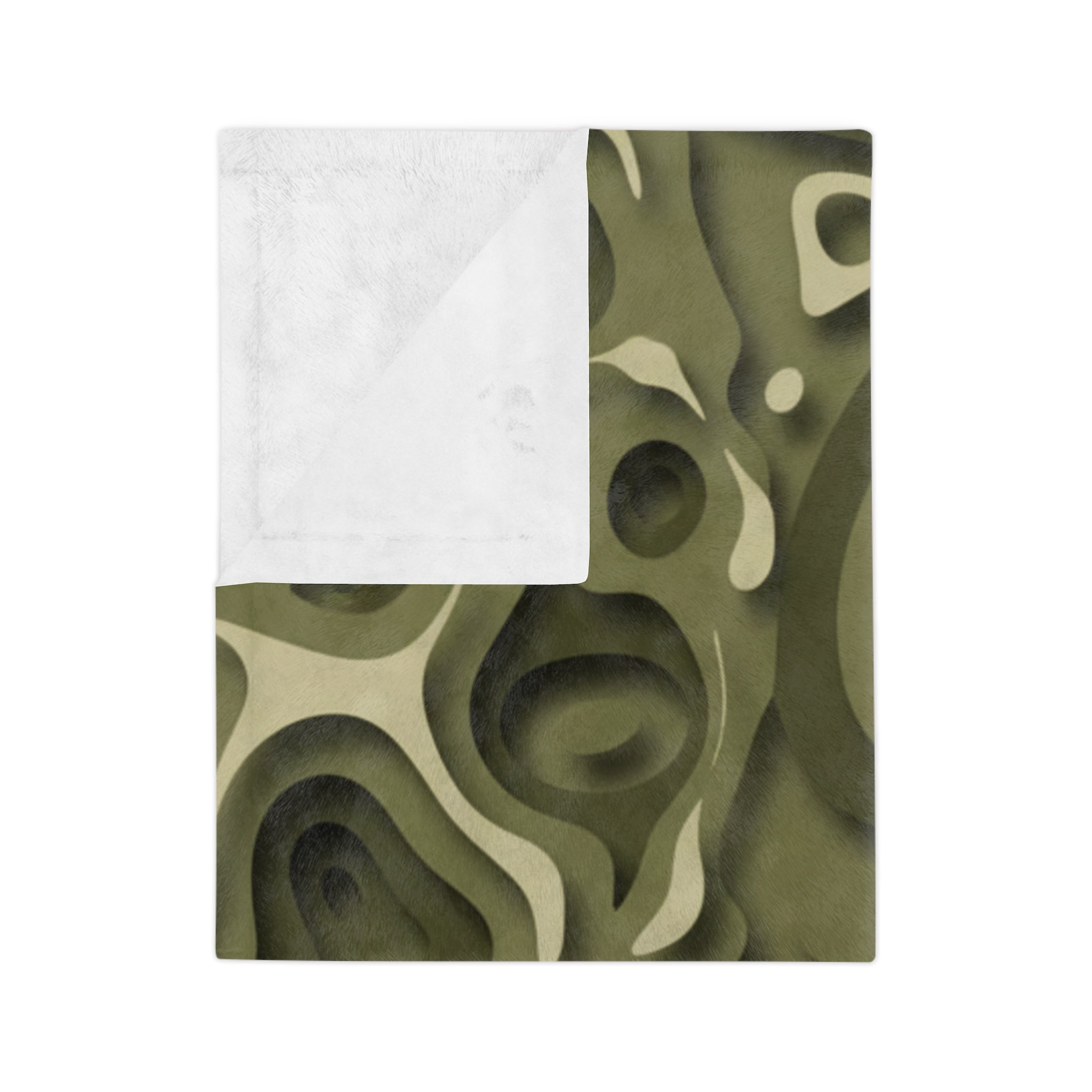 Abstract Paper Cut - Velveteen Microfiber Blanket
