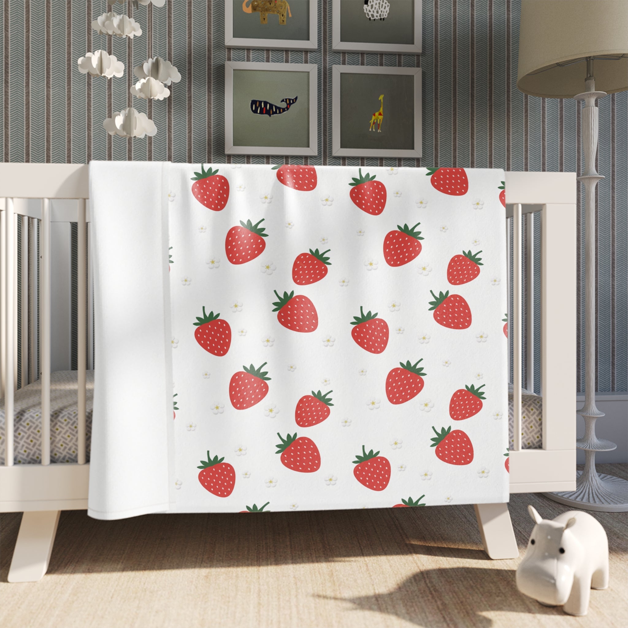 Strawberry Doodle - Throw Blanket