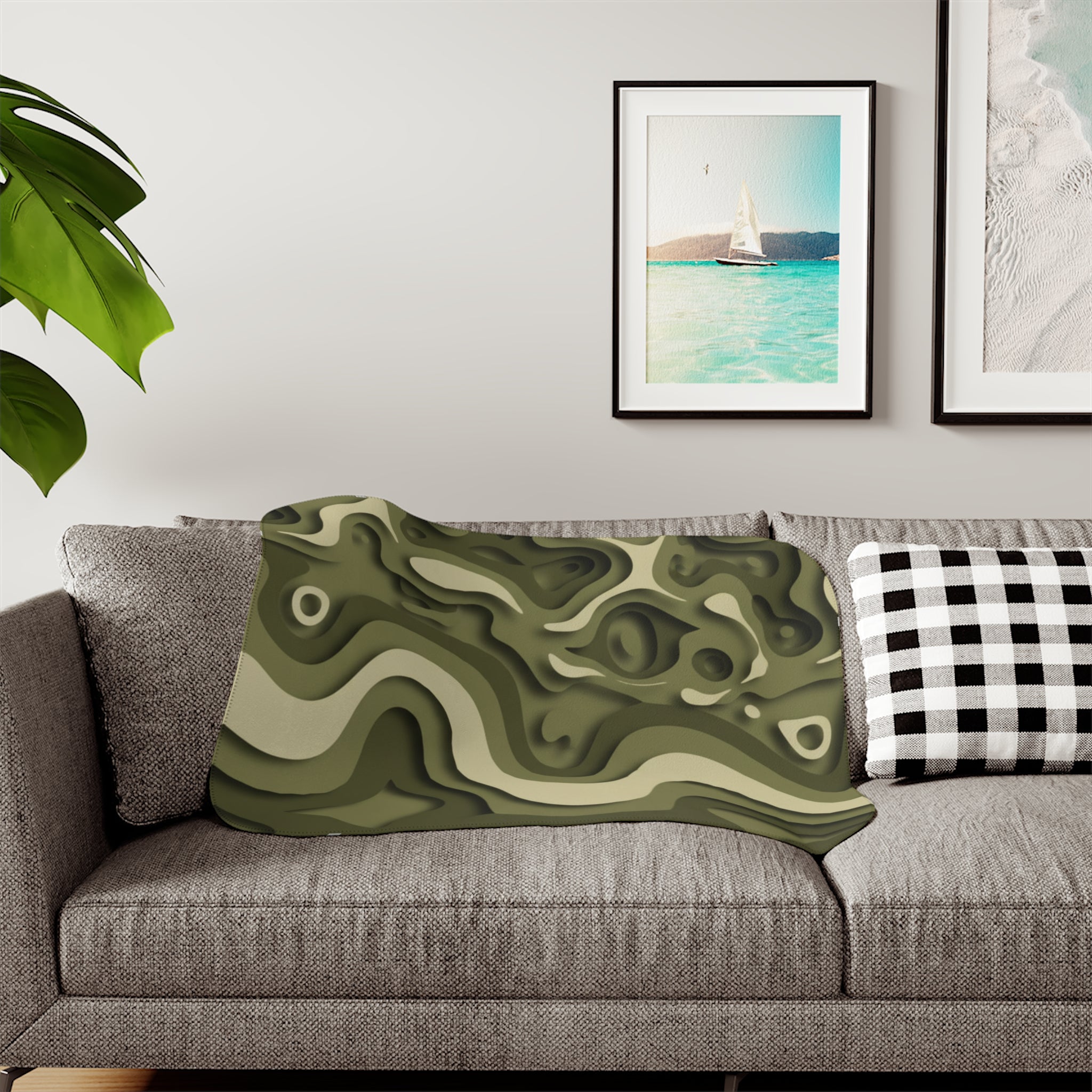 Abstract Paper Cut - Sherpa Fleece Blanket