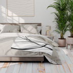 Curved Waves - Arctic Fleece Blanket