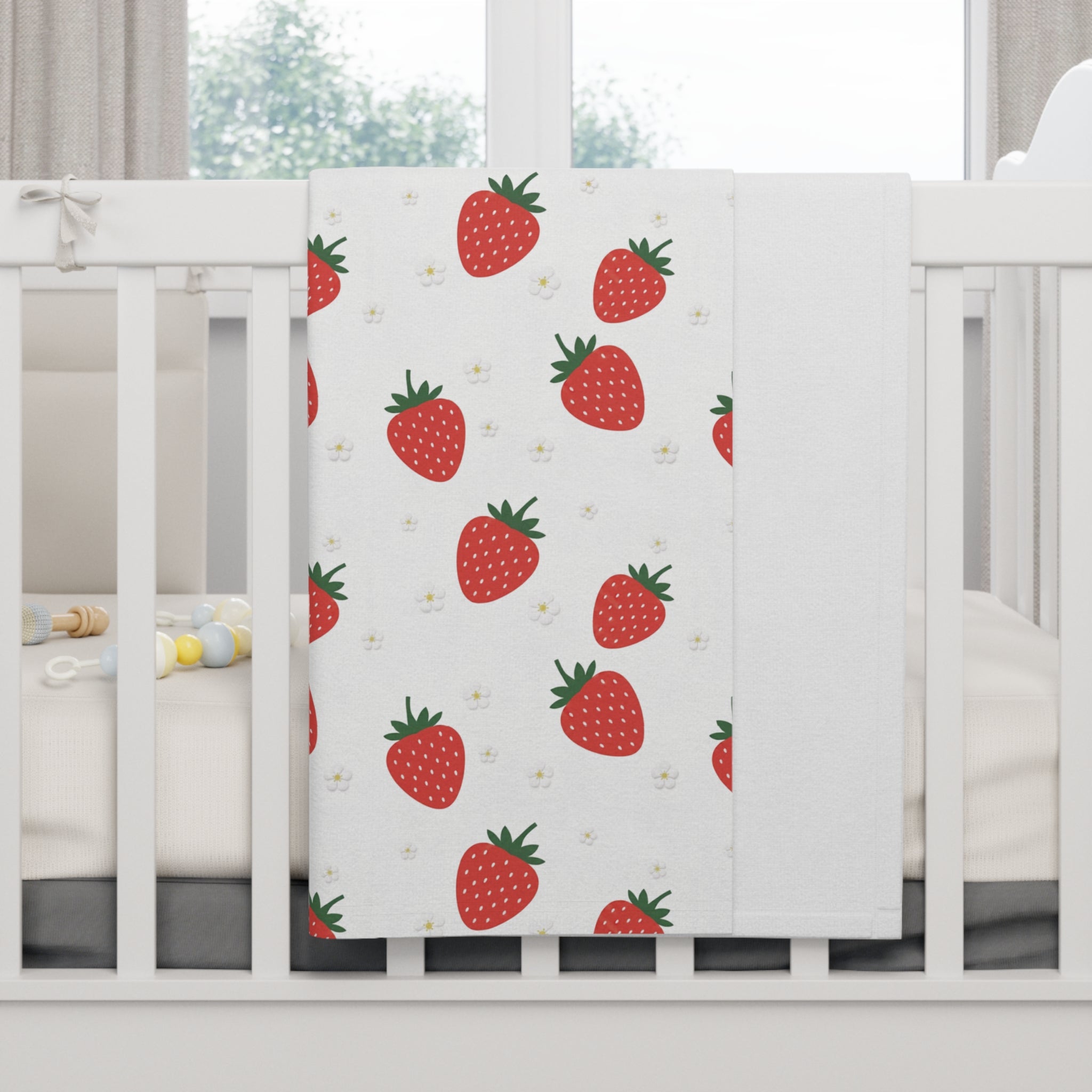 Strawberry Doodle - Baby Blanket