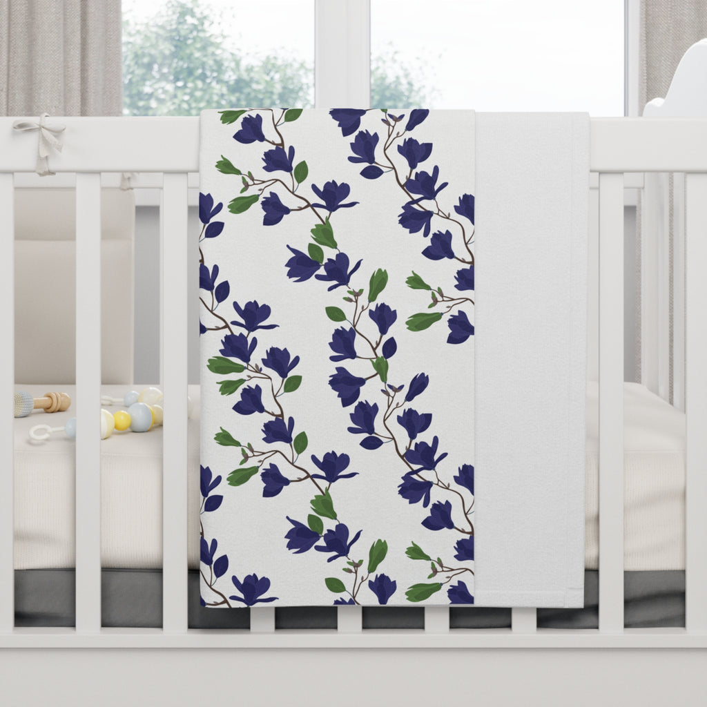 Indigo Magnolia - Soft Baby Blanket