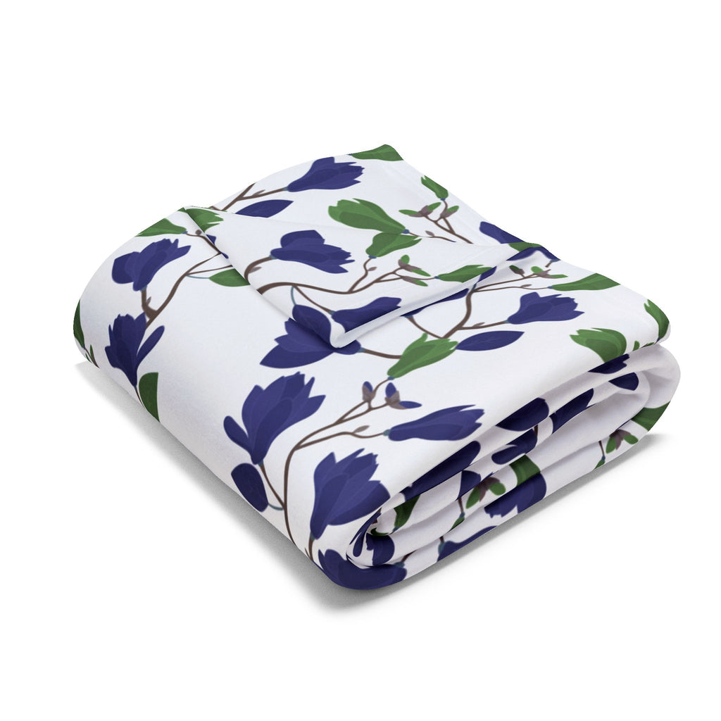Indigo Magnolia - Arctic Fleece Blanket