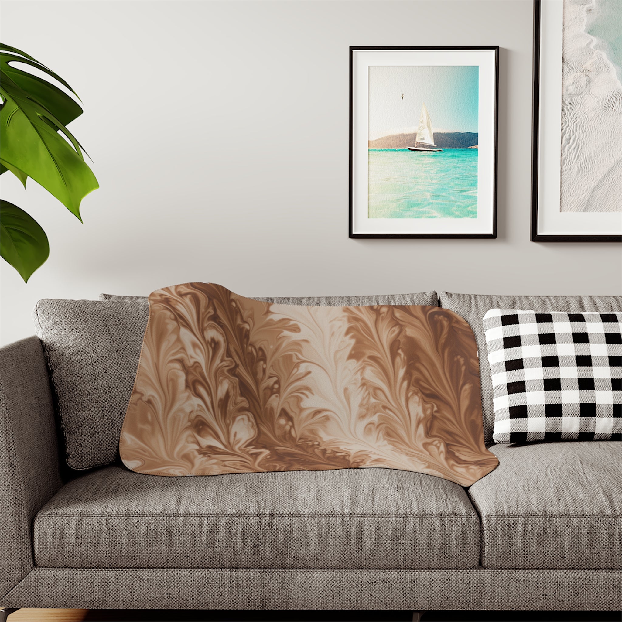 Fluid Art - Sherpa Fleece Blanket